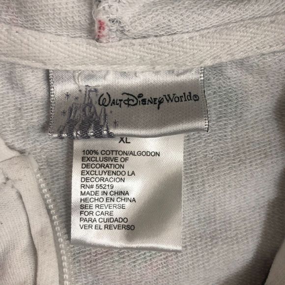 Disney World Sweater Girl Extra Large White Mickey Mouse Allover Print Hoodie - Picture 4 of 7